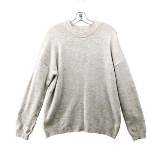 Urban Outfitters Relaxed Knit Sweater Mens M Beige Crewneck Wool Alpaca Blend